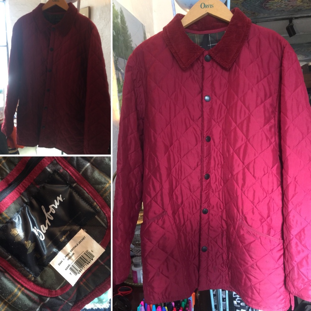Quilted Burgundy Barbour Eskdale quilted Jacket